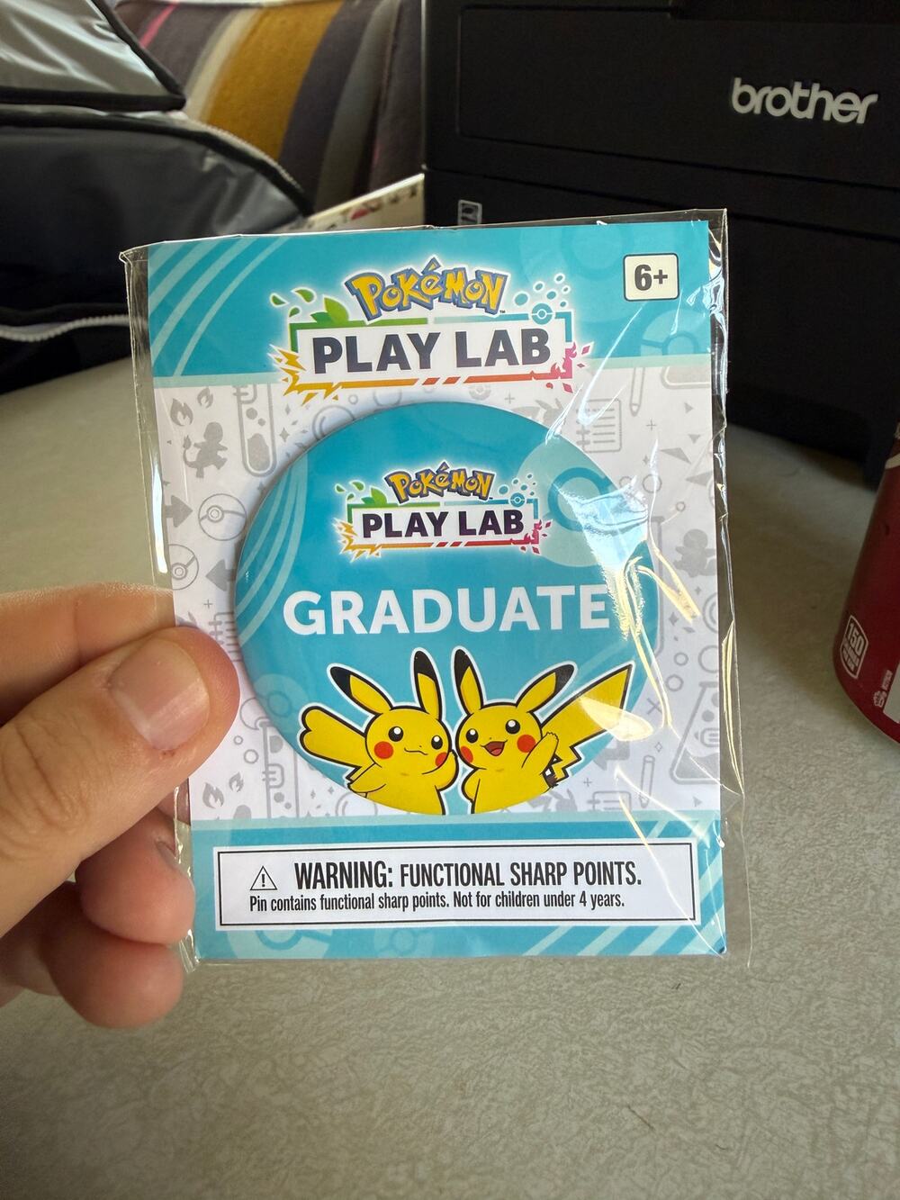 Pokemon Worlds 2026 San Francisco Play Lab Graduate Pinback Button Pikachu New